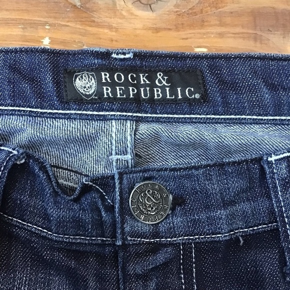 ROCK & republic women jeans bootcut to  wide legs size 25 - Picture 3 of 11